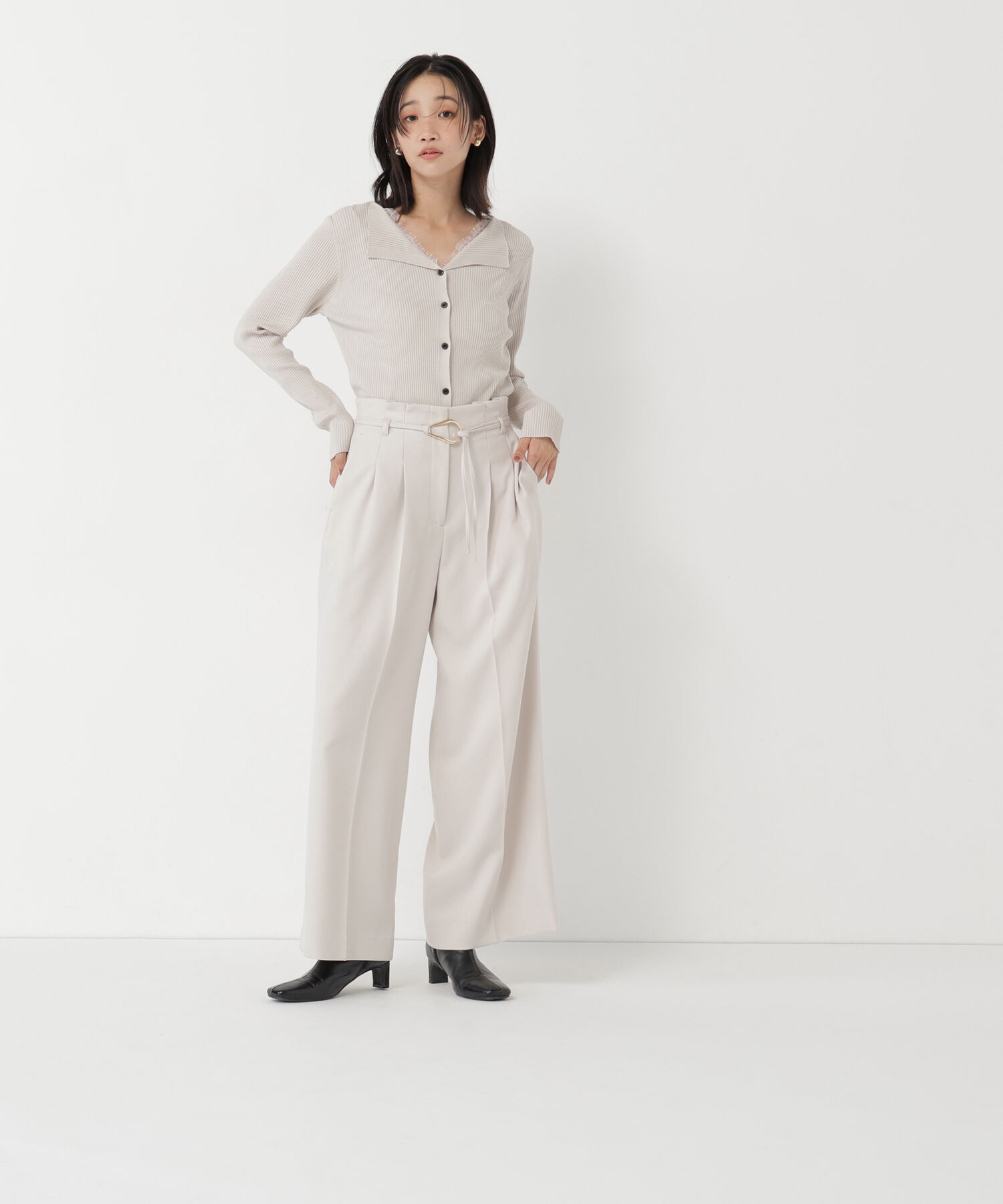  「＜CLASSY.11月号掲載＞ダブルベルトワイドパンツ」|その他|