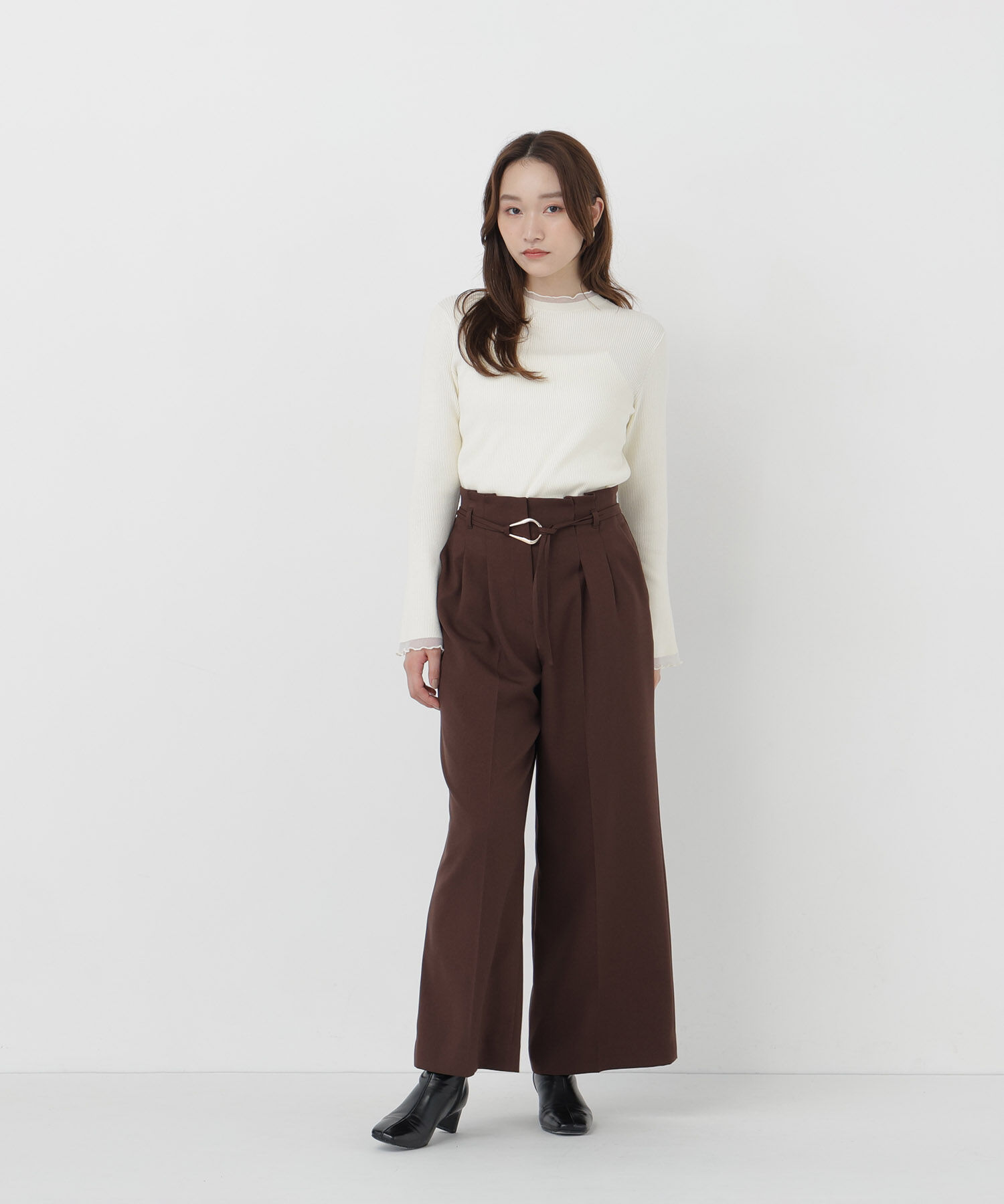  「＜CLASSY.11月号掲載＞ダブルベルトワイドパンツ」|その他|