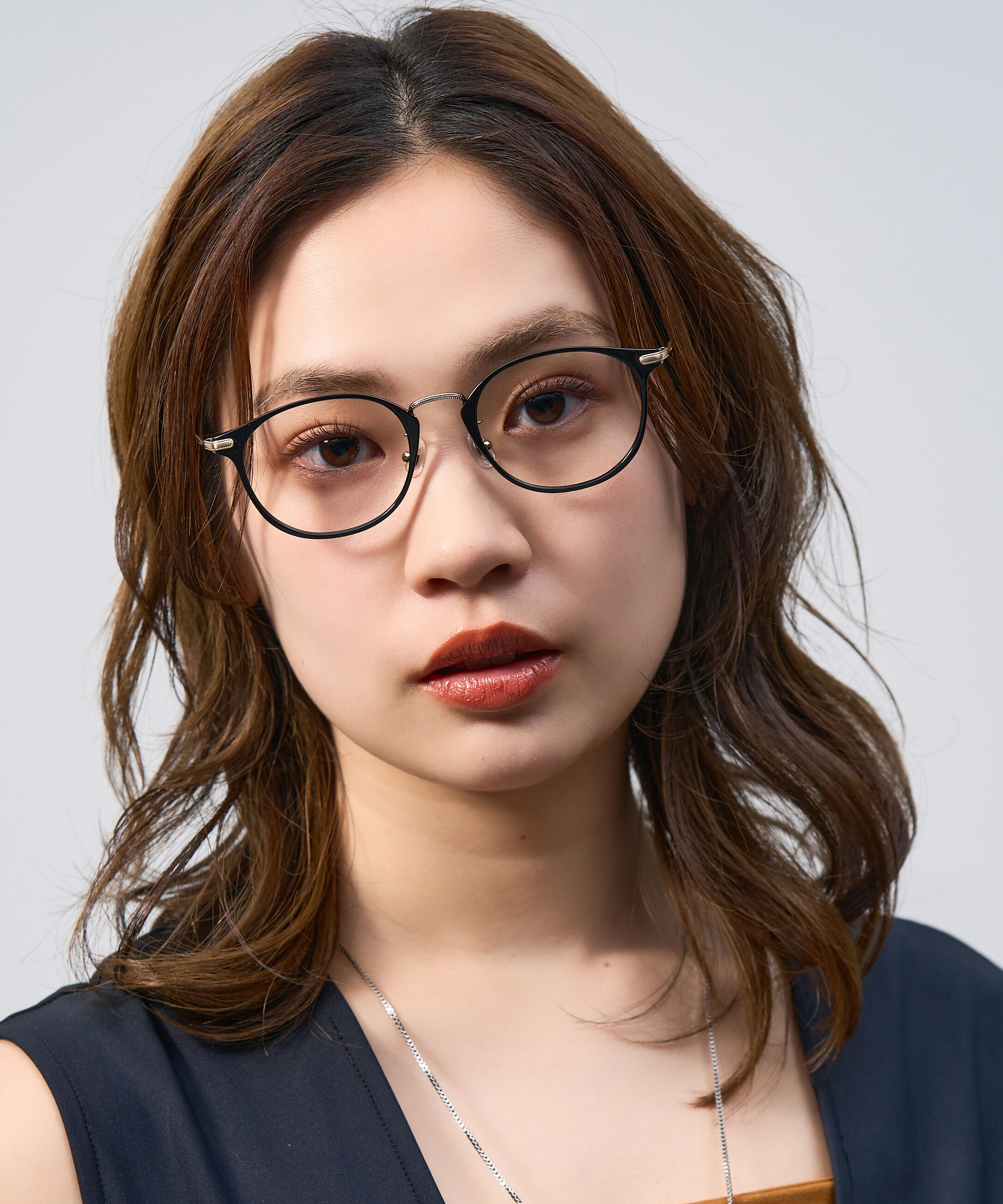 「ボストン型 軽量 メガネ｜ 軽量素材&times;チタン 大人可愛いメガネフレーム レンズ交換券付き」|メガネ|
