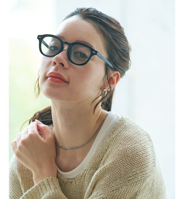  「【WEB限定】SUNCUTGlasses/UV100%CUT ウェリントン型サングラス | カラーレンズ 太縁 紫外線対策 UVカット」|サングラス|