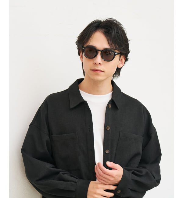  「【WEB限定】SUNCUTGlasses/UV100%CUT ウェリントン型サングラス | カラーレンズ 太縁 紫外線対策 UVカット」|サングラス|