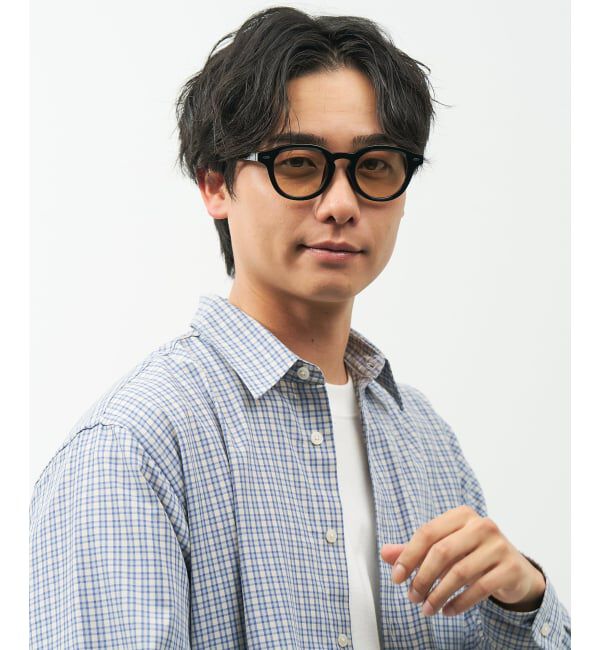  「【WEB限定】SUNCUTGlasses/UV100%CUT ウェリントン型サングラス | カラーレンズ 太縁 紫外線対策 UVカット」|サングラス|