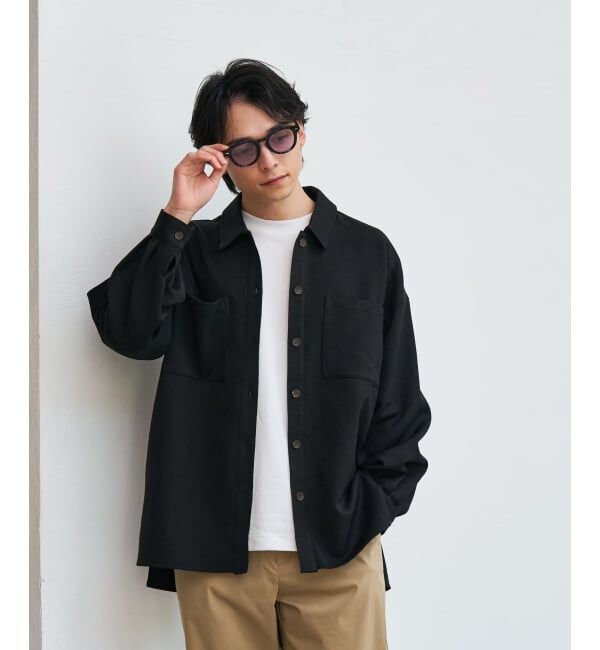  「【WEB限定】SUNCUTGlasses/UV100%CUT ウェリントン型サングラス | カラーレンズ 太縁 紫外線対策 UVカット」|サングラス|黒3