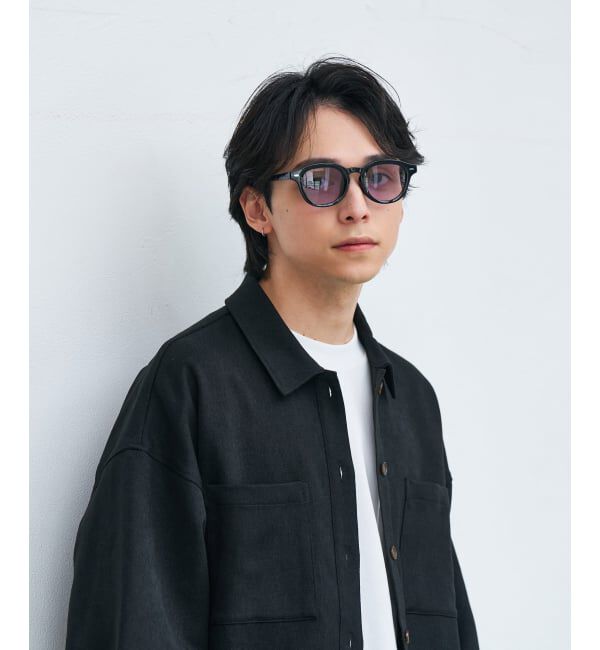  「【WEB限定】SUNCUTGlasses/UV100%CUT ウェリントン型サングラス | カラーレンズ 太縁 紫外線対策 UVカット」|サングラス|