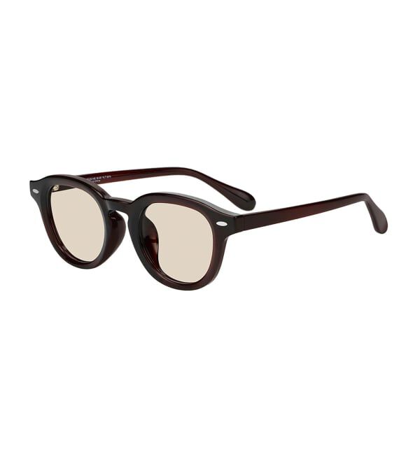 「【WEB限定】SUNCUTGlasses/UV100%CUT ウェリントン型サングラス | カラーレンズ 太縁 紫外線対策 UVカット」|サングラス|