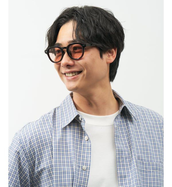  「【WEB限定】SUNCUTGlasses/UV100%CUT ウェリントン型サングラス | カラーレンズ 太縁 紫外線対策 UVカット」|サングラス|