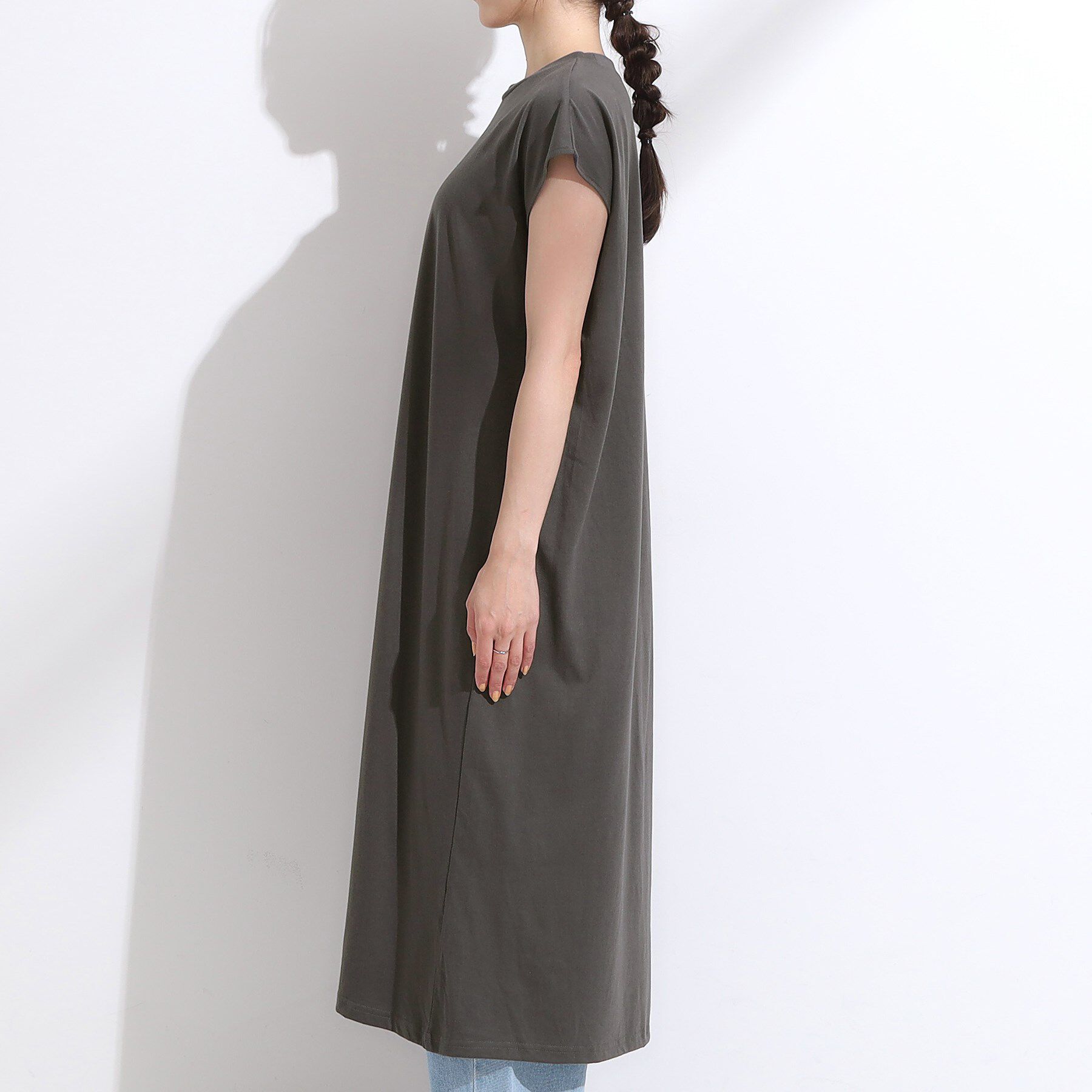 SHOO･LA･RUE「【2点セット】クロシェ編みレースベスト＋Tシャツワンピースセット」|ワンピース|