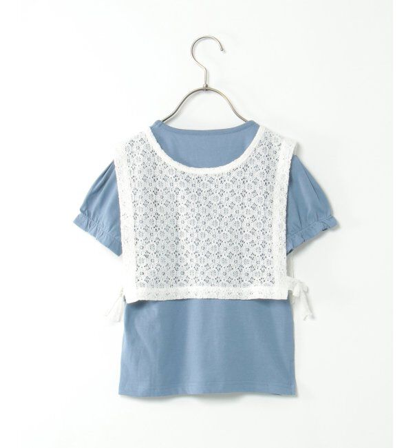 ikka kids「【2点セット】レースベスト／パフスリーブTセット（120~160cm）」|Tシャツ・カットソー|