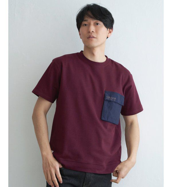 ikka「URBAN NATURE LIFE フラップポケットTシャツ」|Tシャツ・カットソー|ワイン