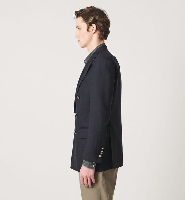 UNITED ARROWS「ネイビー ダブル 6ボタン ブレザー」|テーラードジャケット|