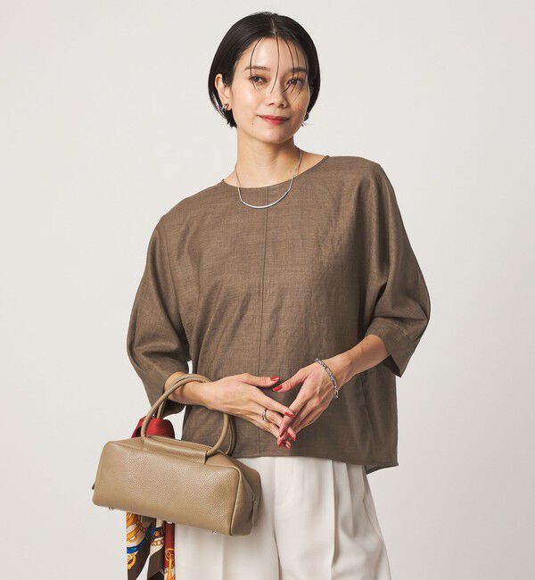 UNITED ARROWS green label relaxing「トリアセ 7分袖 プルオーバー ブラウス マシンウォッシャブル UVカット 通気性」|シャツ・ブラウス|MOCA