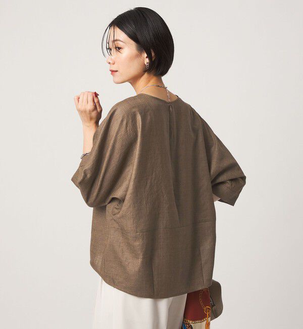 UNITED ARROWS green label relaxing「トリアセ 7分袖 プルオーバー ブラウス マシンウォッシャブル UVカット 通気性」|シャツ・ブラウス|