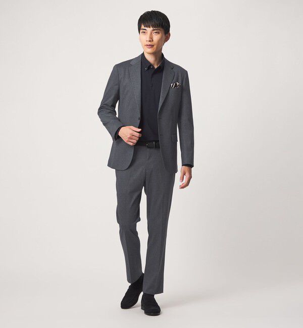 UNITED ARROWS green label relaxing「A+ プリントジャージー グレンプレイド 2B スタンダード セットアップ ジャケット -ストレッチ-」|テーラードジャケット|