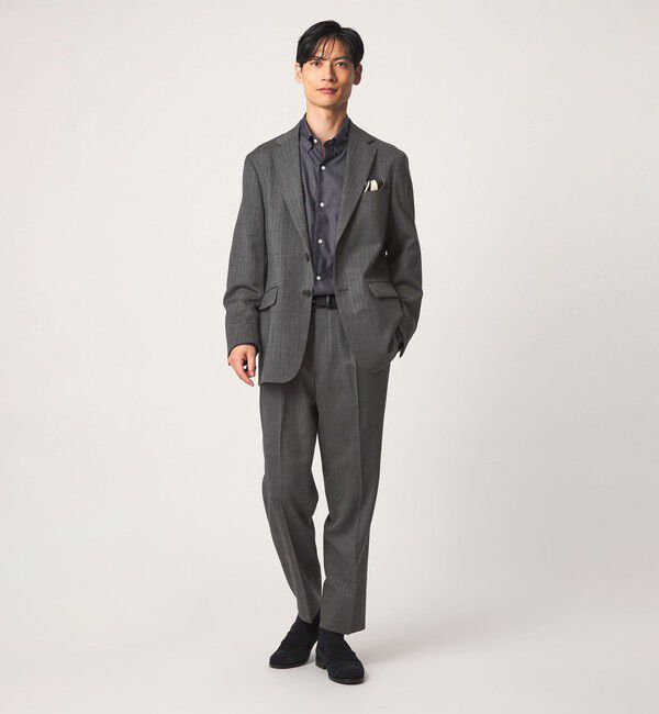 UNITED ARROWS green label relaxing「A+ TWPU ヘリンボーン 2B リラックス セットアップ ジャケット -ストレッチ-」|テーラードジャケット|