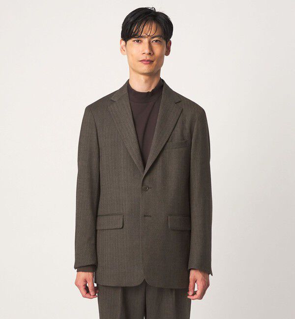 UNITED ARROWS green label relaxing「A+ TWPU ヘリンボーン 2B リラックス セットアップ ジャケット -ストレッチ-」|テーラードジャケット|