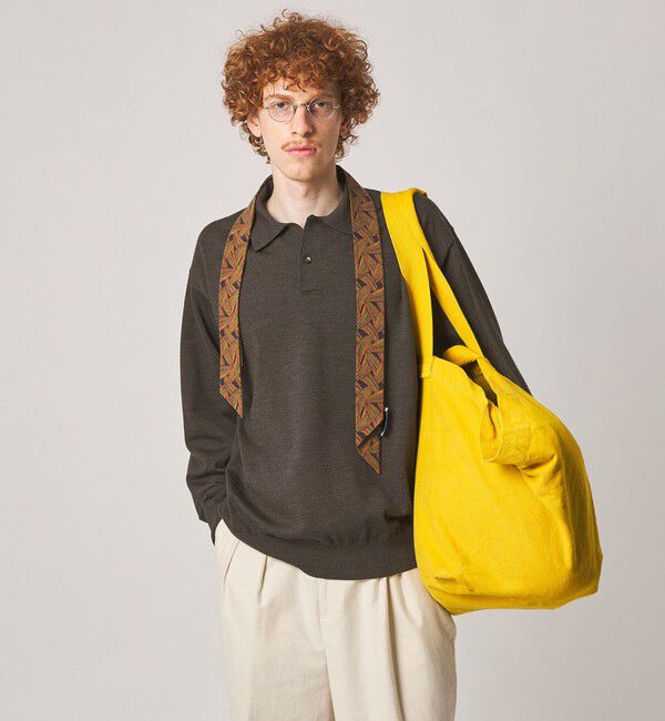 STEVEN ALAN「＜Steven Alan＞ メランジ ウール オープン ニット 2B ポロシャツ」|ニット・セーター|