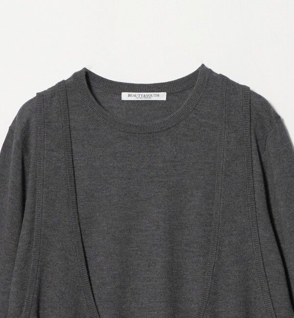 BEAUTY&YOUTH UNITED ARROWS「ウールブレンド レイヤード ニットワンピース」|ワンピース|