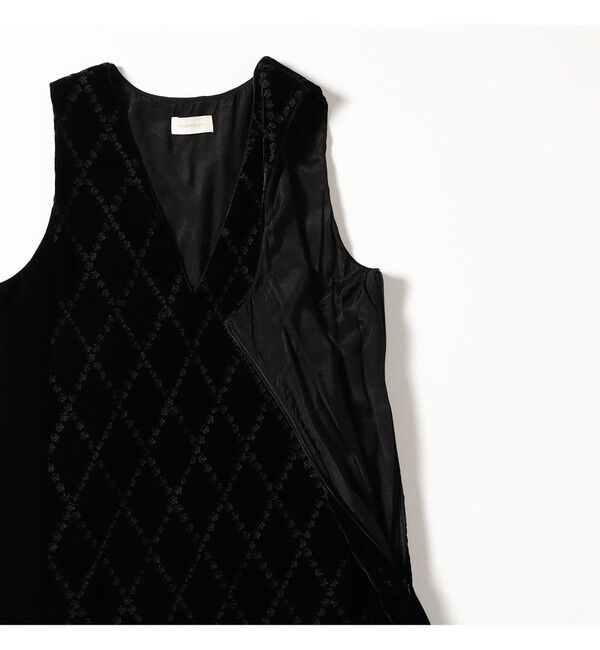 BEAMS SELECTION for WOMEN「ne Quittez pas / アーガイル Vネック ワンピース」|ワンピース|