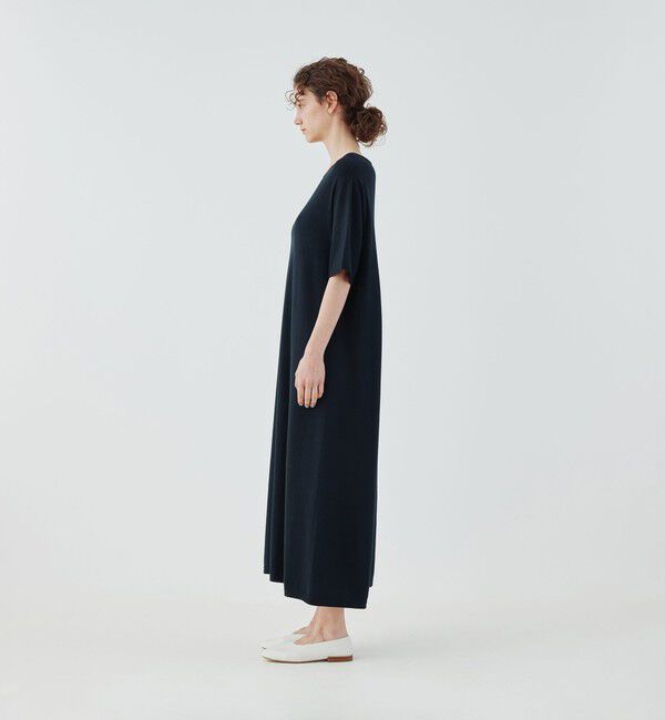 GALERIE VIE「ストレッチコットン ラウンドネックワンピース」|ワンピース|