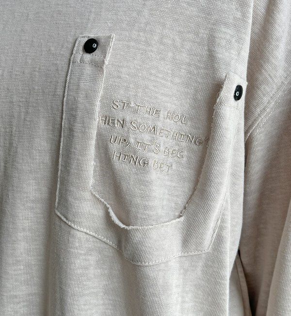  「【WEB限定】ダメージポケットロンTEE」|Tシャツ・カットソー|