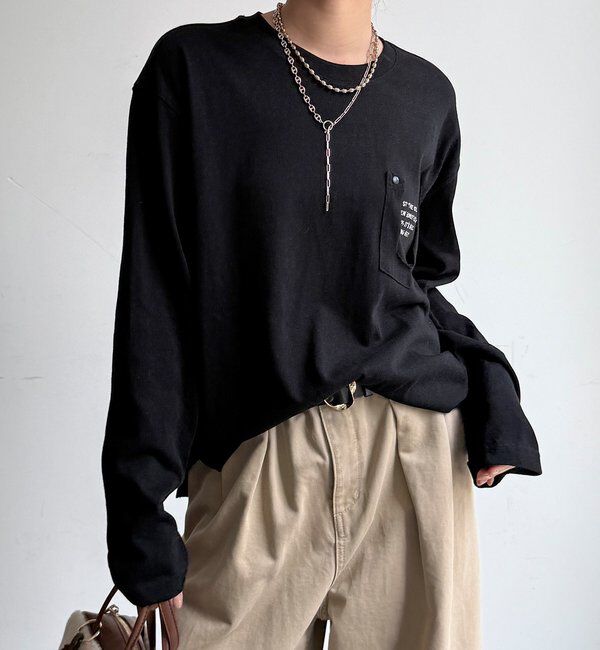  「【WEB限定】ダメージポケットロンTEE」|Tシャツ・カットソー|