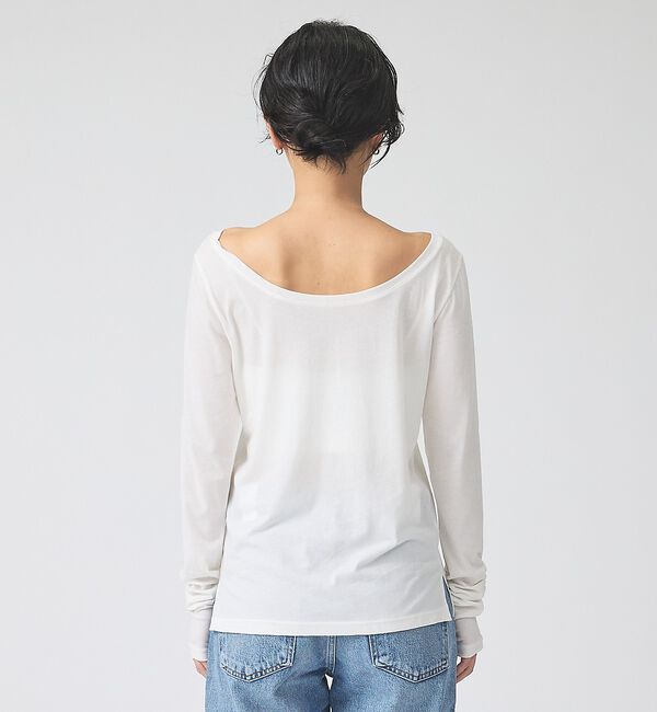 Rouge vif「前後2wayシャーリングスリーブプルオーバー/ロングスリーブTシャツ」|Tシャツ・カットソー|