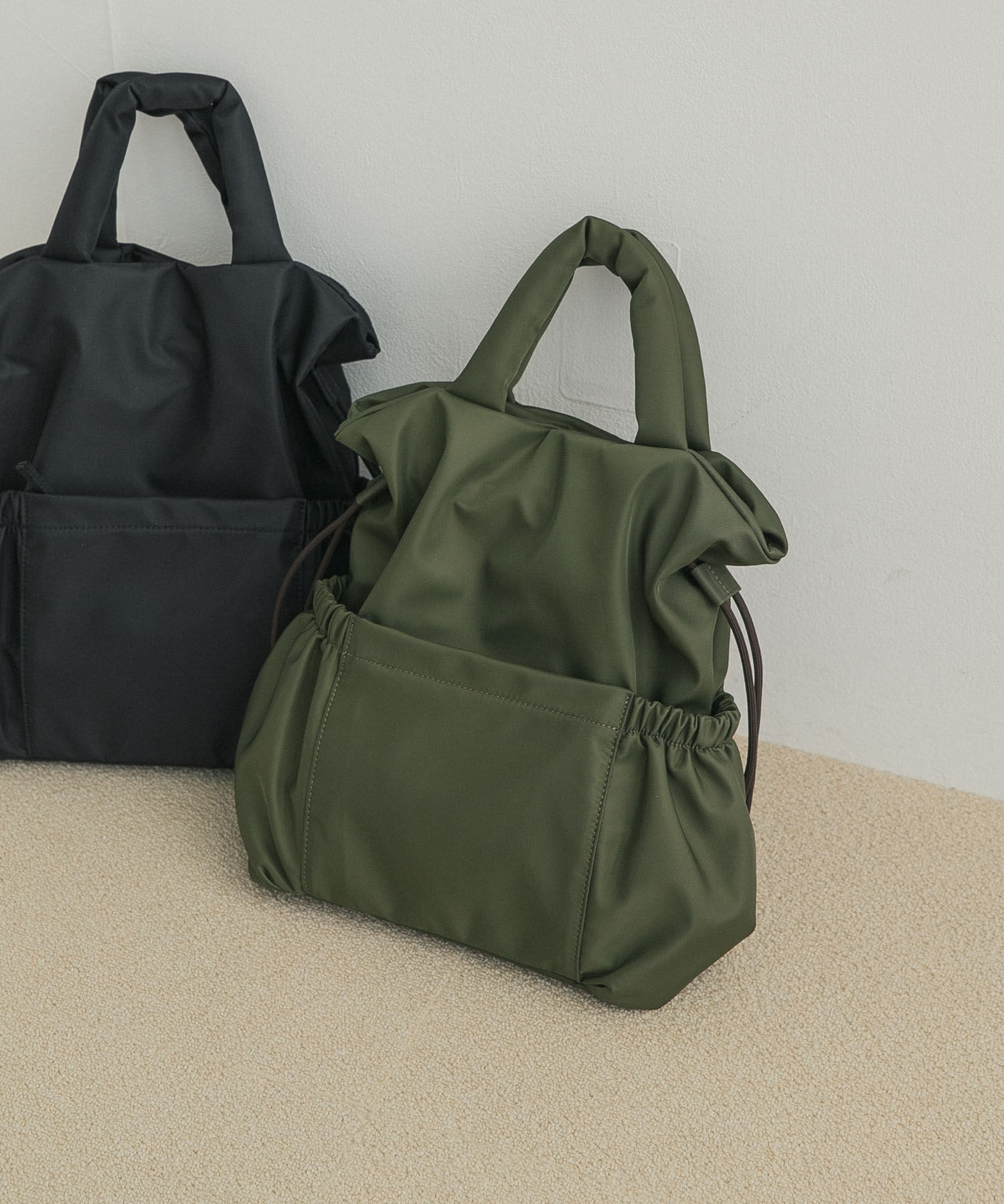 URBAN RESEARCH DOORS「ナイロンドロストトートバッグ」|トートバッグ|カーキ
