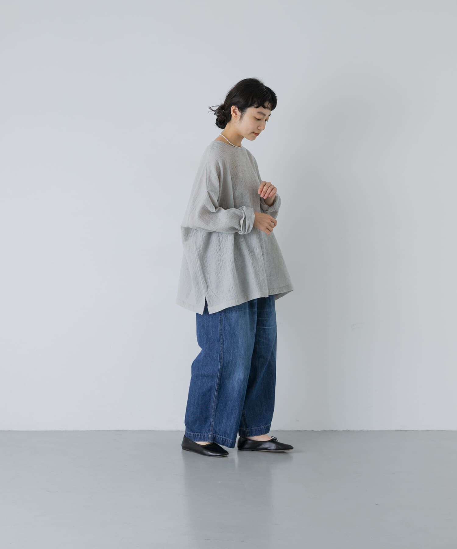 かぐれ「ウールコットンワイドプルオーバー」|シャツ・ブラウス|