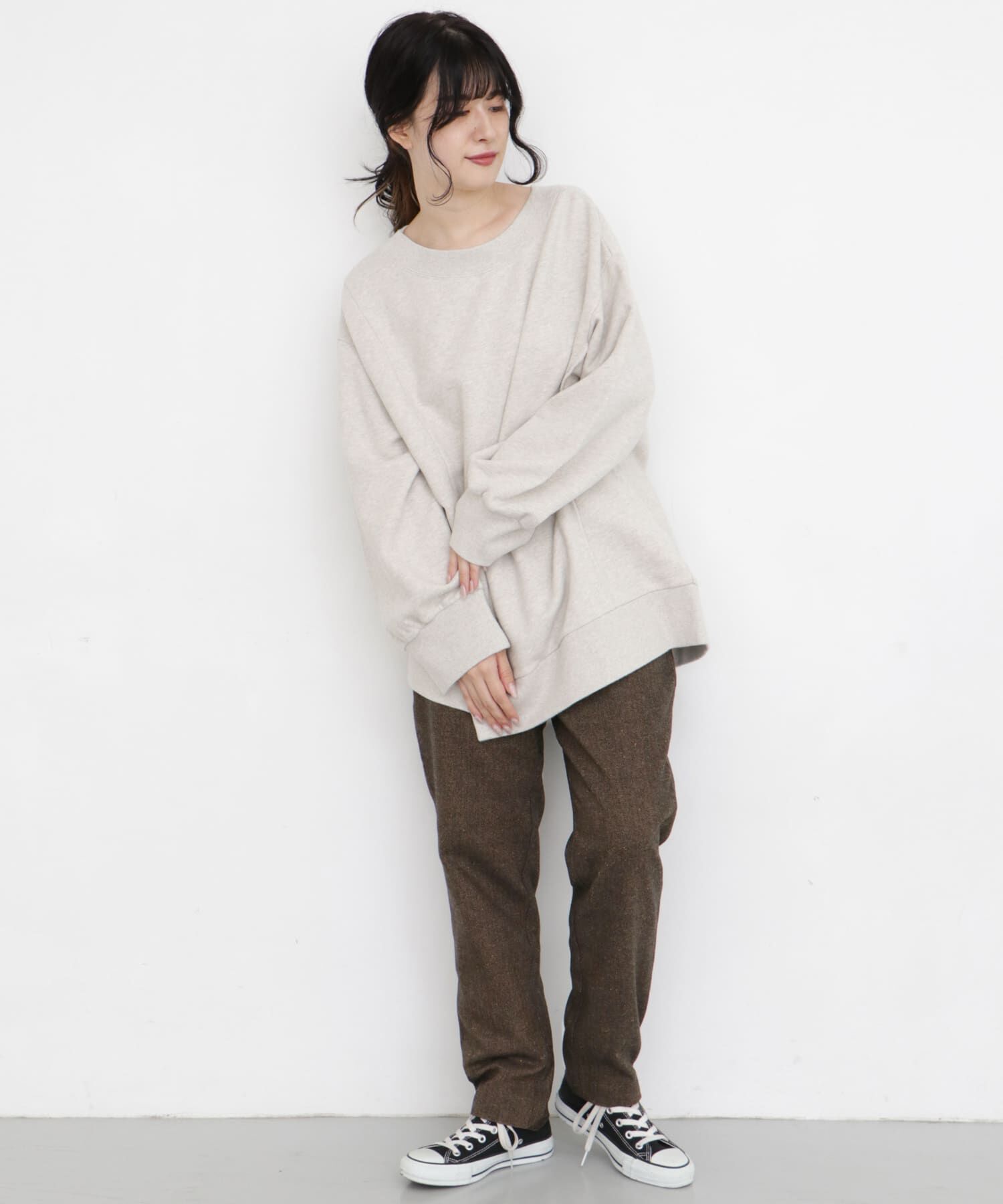  「カラーネップテーパードパンツ」|その他|
