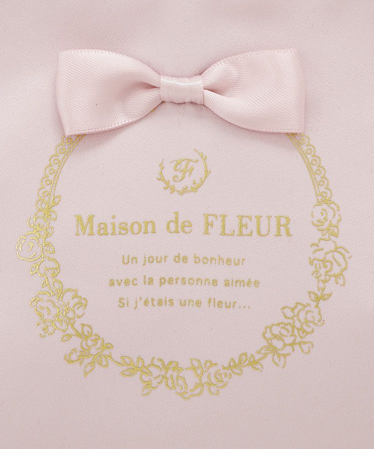 Maison de FLEUR「サテンリボンラウンドポーチ」|ポーチ|