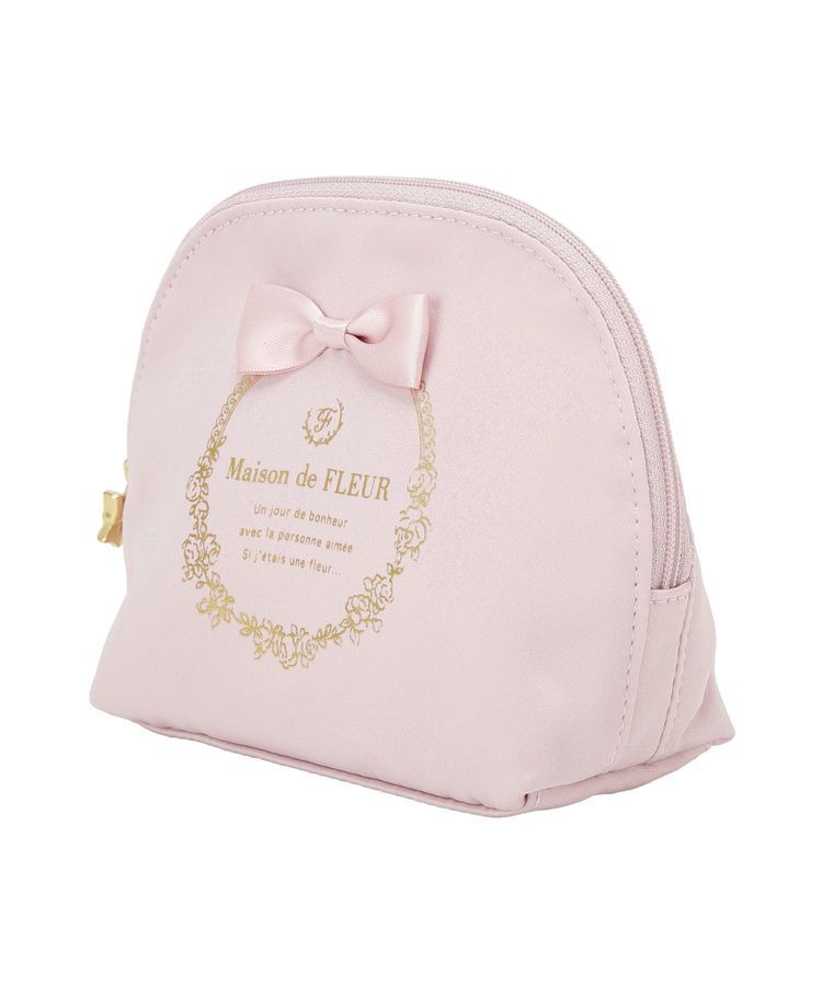Maison de FLEUR「サテンリボンラウンドポーチ」|ポーチ|
