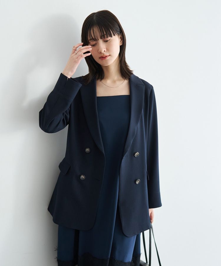 YECCA VECCA「ダブルブレストジャケット」|テーラードジャケット|Navy