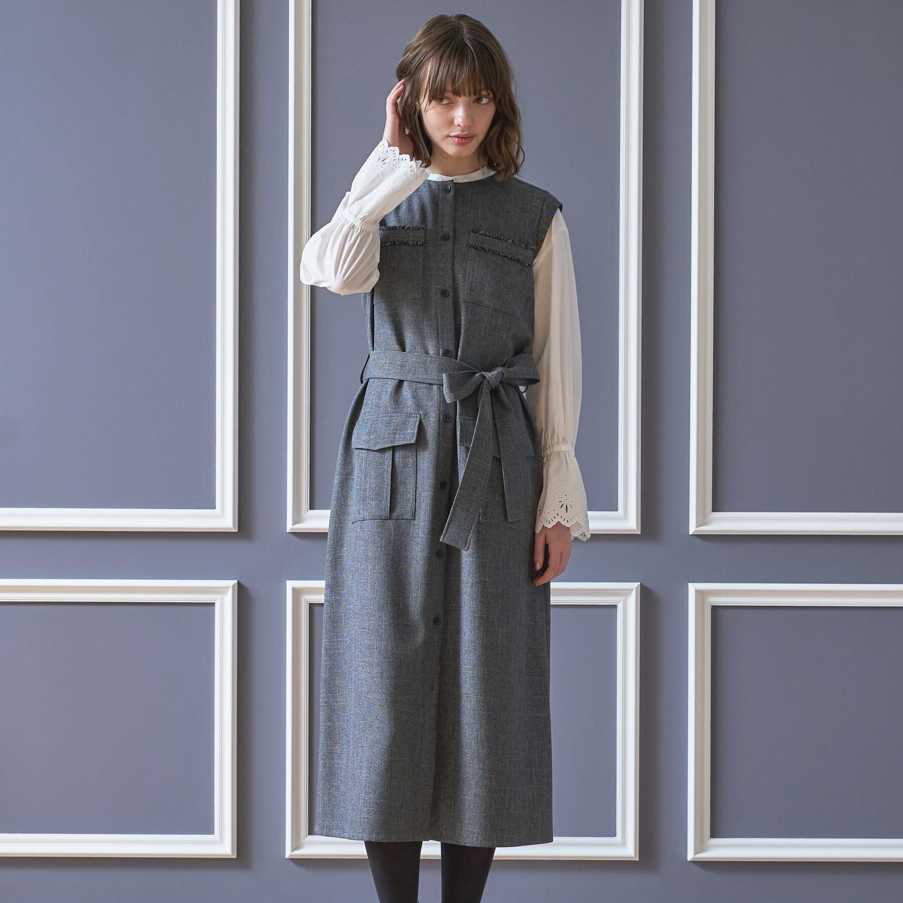 DRESSTERIOR「【ウォッシャブル】ツイードライクワンピース」|ワンピース|