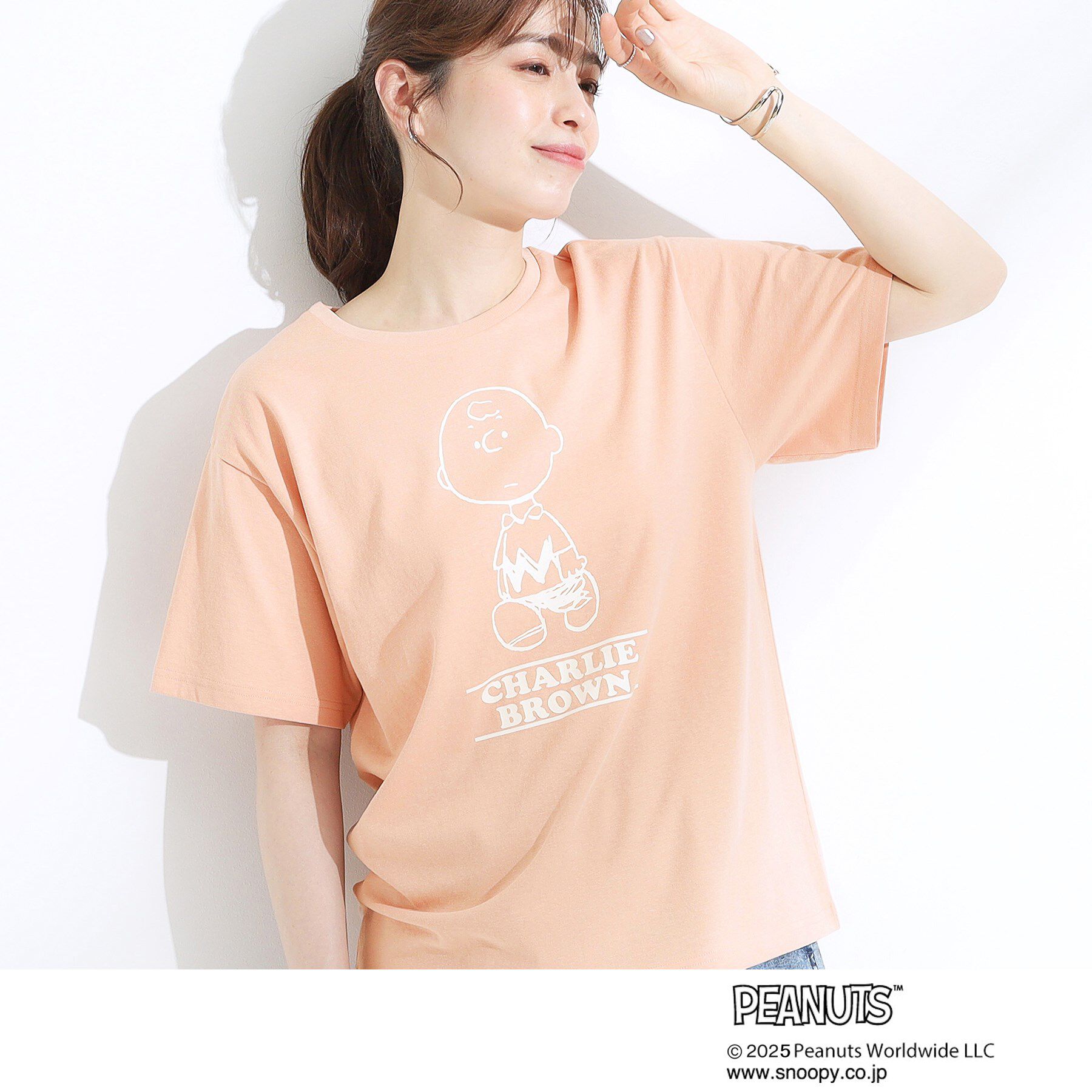 SHOO･LA･RUE「【PEANUTS】ひんやりTシャツ」|Tシャツ・カットソー|オレンジ(065)