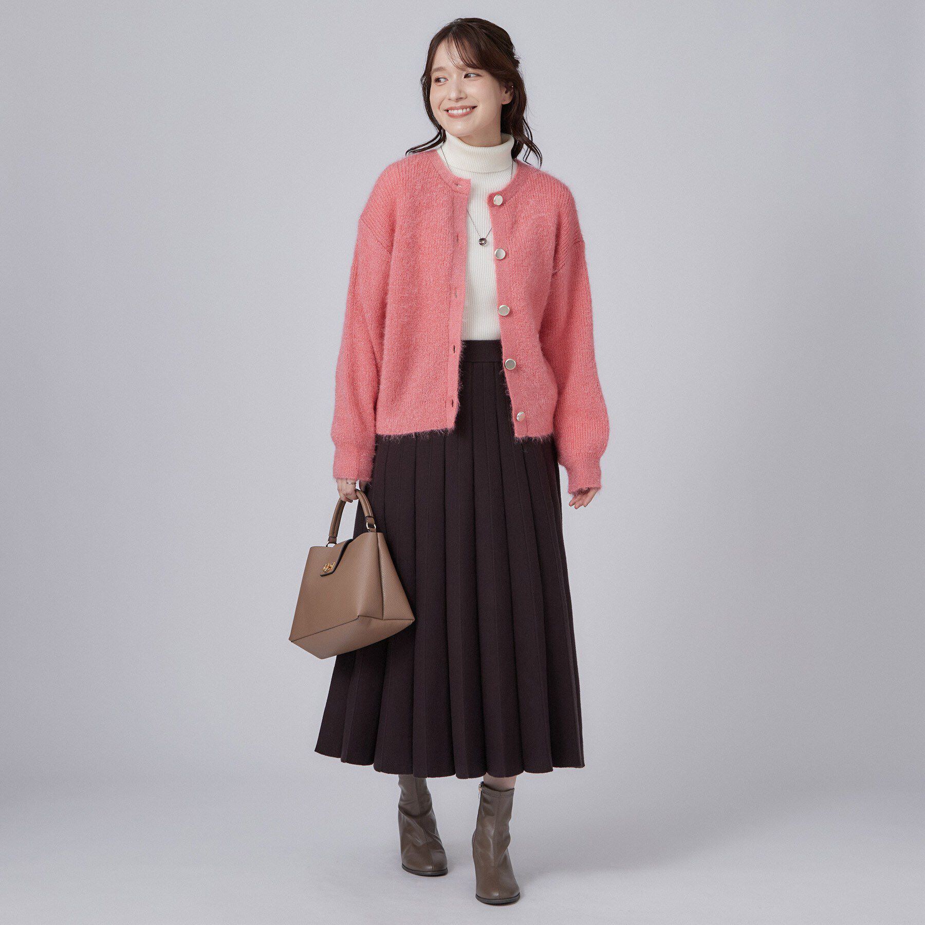 SHOO･LA･RUE「【S-LL】ゆるもこ シャギーニットカーディガン」|カーディガン|