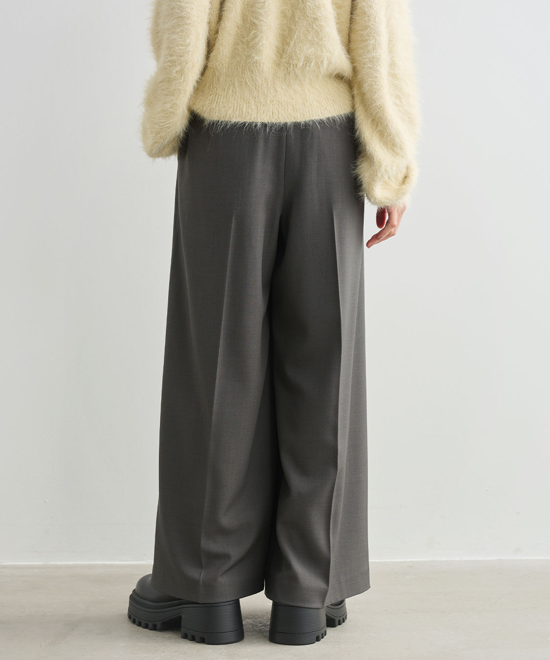 COCO DEAL「クロスタックワイドパンツ」|スラックス|