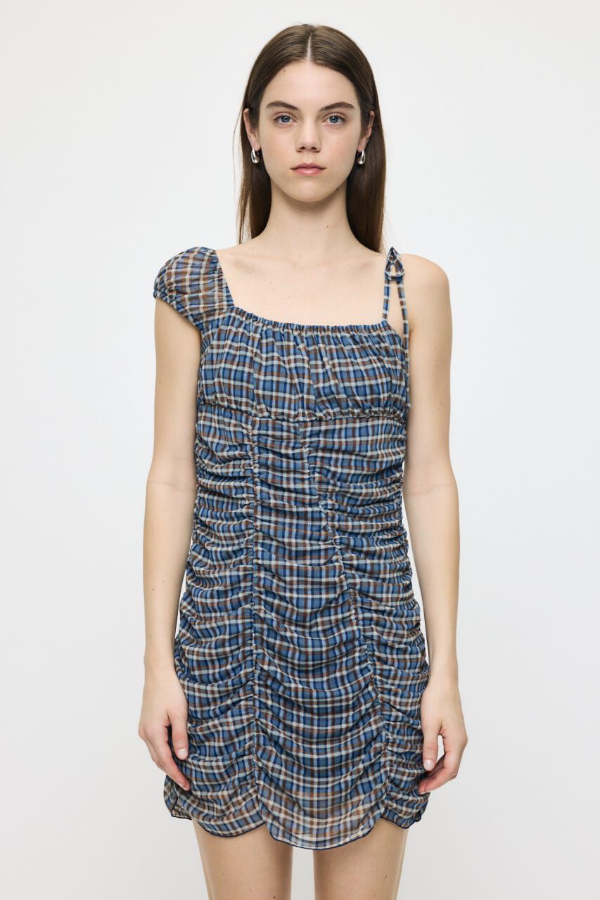 MOUSSY「ASYMMETRY GATHER MINI ドレス」|ワンピース|