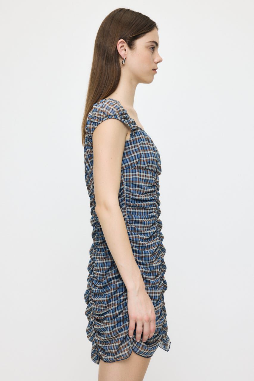 MOUSSY「ASYMMETRY GATHER MINI ドレス」|ワンピース|