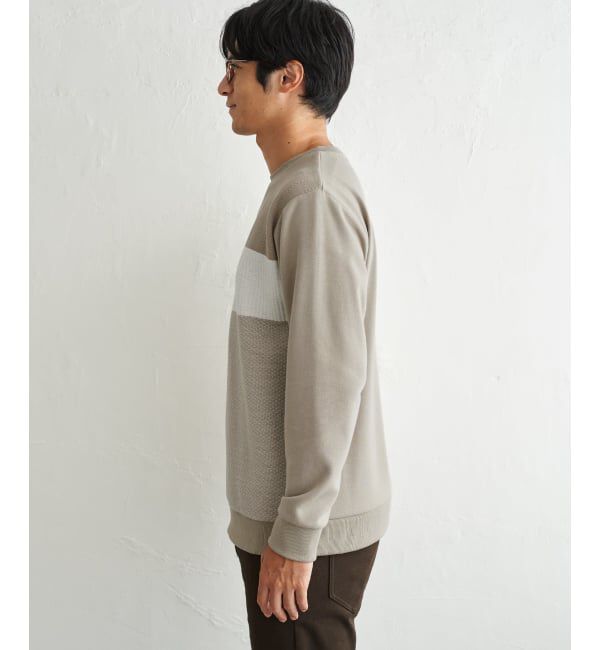 ikka「ブロックス フクレジャカードクルーネックプルオーバー」|パーカー|