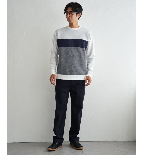 ikka「ブロックス フクレジャカードクルーネックプルオーバー」|パーカー|