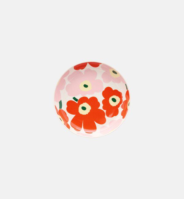 Marimekko「【アジア限定】Unikko ディーププレート 20.5cm」|その他|ｵﾚﾝｼﾞ&times;ﾗｲﾄﾋﾟﾝｸ