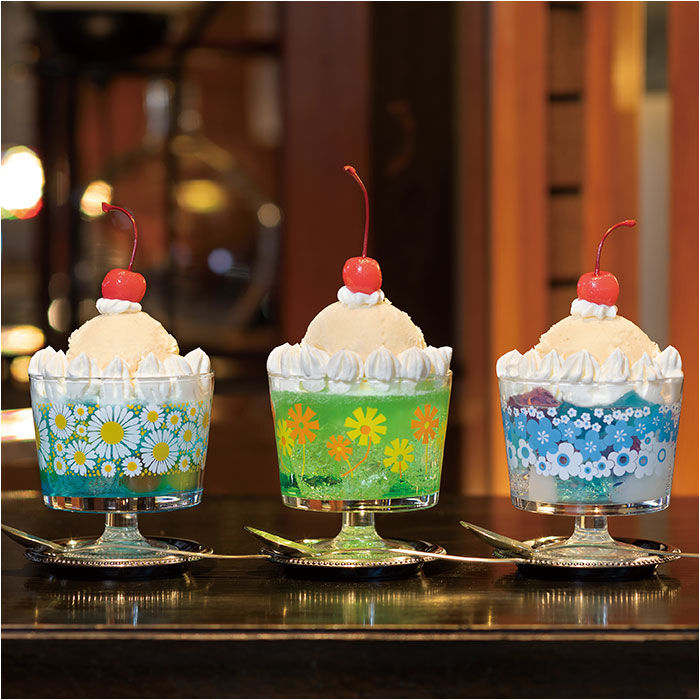 BACKYARD FAMILY「アデリアレトロ デザートカップ 通販 グラス デザート皿 ガラス アイスクリーム 花柄 日本製」|食器・キッチングッズ|