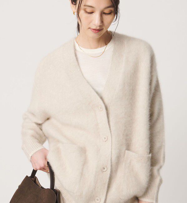 UNITED ARROWS「フォックスカシミヤ スパンコール ミドル カーディガン」|カーディガン|