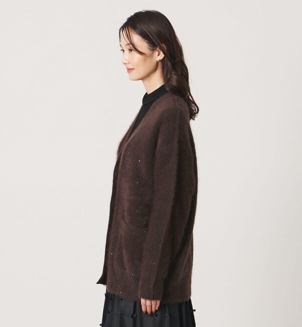 UNITED ARROWS「フォックスカシミヤ スパンコール ミドル カーディガン」|カーディガン|
