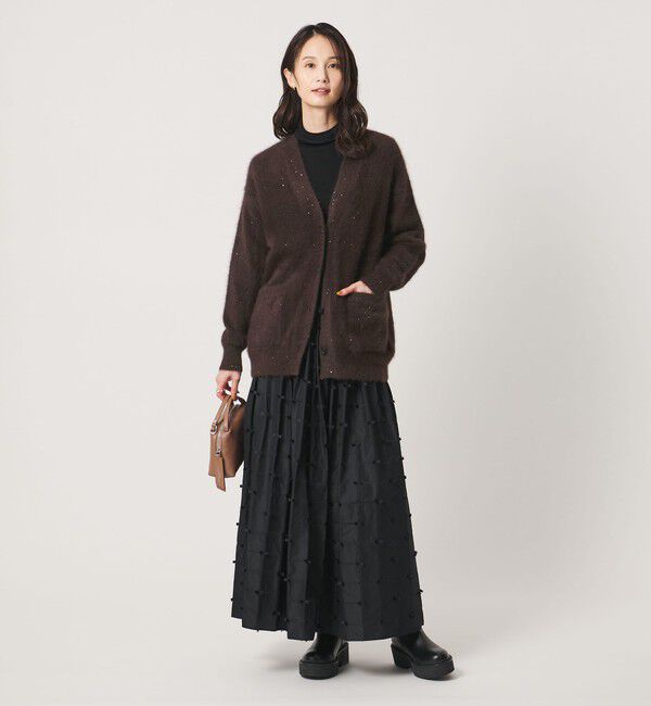 UNITED ARROWS「フォックスカシミヤ スパンコール ミドル カーディガン」|カーディガン|