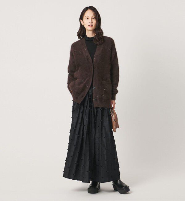 UNITED ARROWS「フォックスカシミヤ スパンコール ミドル カーディガン」|カーディガン|