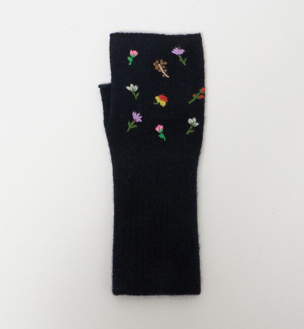 UNITED ARROWS「フラワーエンブロイダリー フィンガーレス グローブ」|手袋|