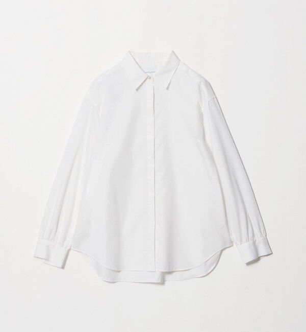 UNITED ARROWS「ピンオックス パールライク ボタン シャツ」|シャツ・ブラウス|OFF WHITE