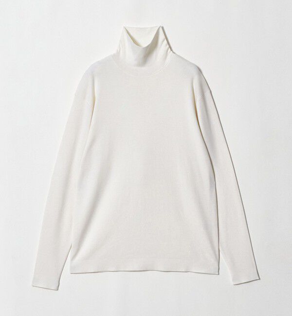 UNITED ARROWS「コットン/シルク ハイネック ニット」|ニット・セーター|WHITE