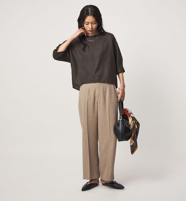 UNITED ARROWS green label relaxing「トリアセ 7分袖 プルオーバー ブラウス マシンウォッシャブル UVカット 通気性」|シャツ・ブラウス|